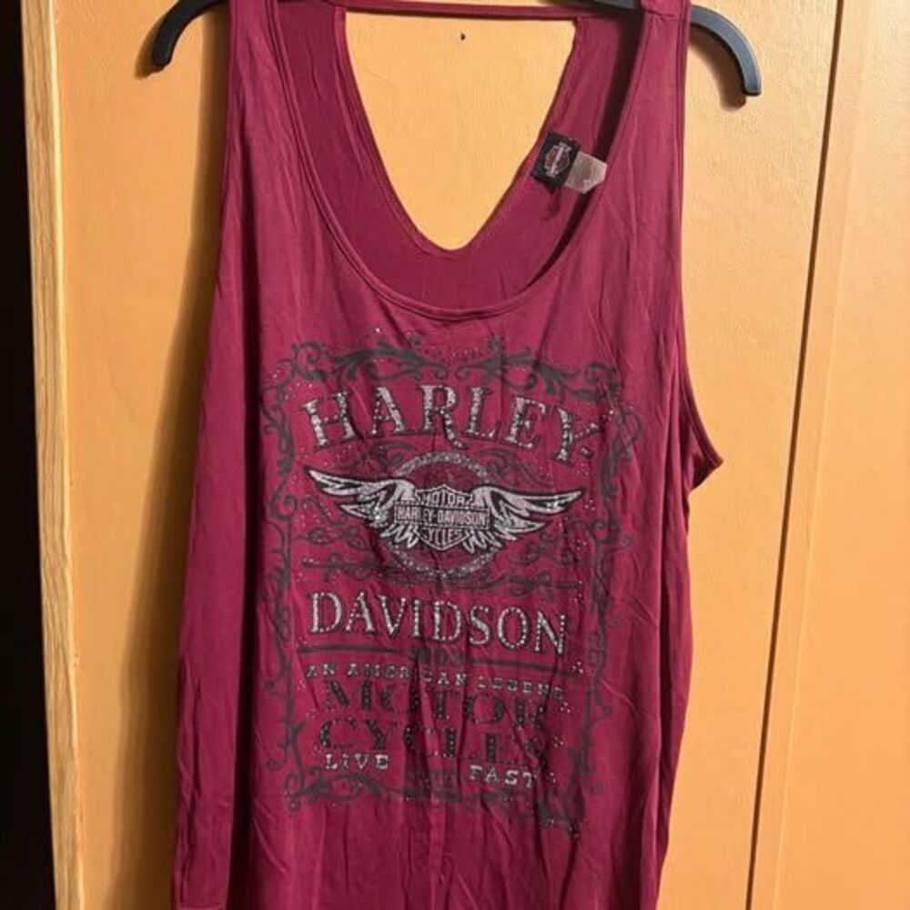 Harley Davidson motorcycle women’s razorback tank top shirt sz 3xl plus size 3x